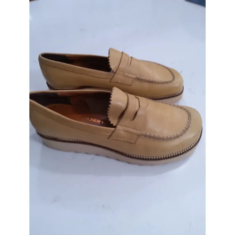 Vintage Luxury Italian loafers Donald J Pliner tan Women's Size 8.5 Regal - Picture 3 of 10